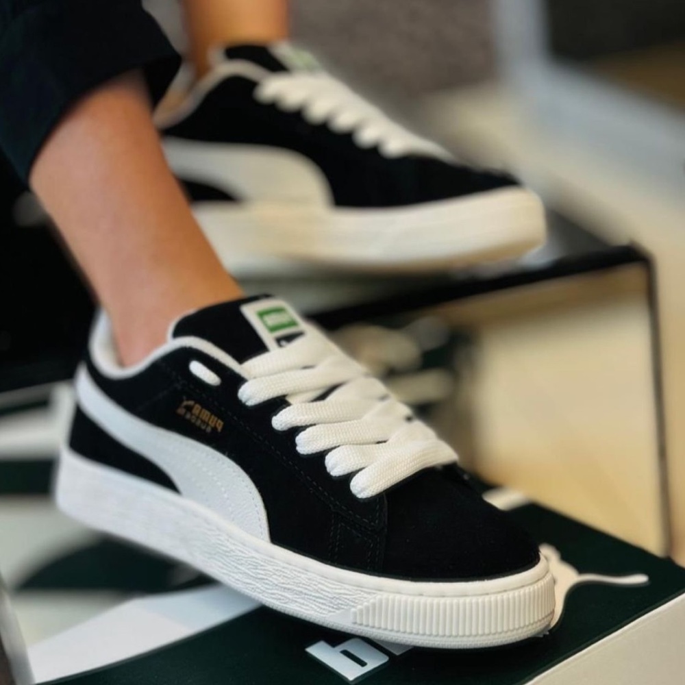 PUMA Suede Premium Sneakers - Black and White